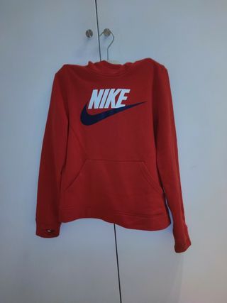 Sudadera Nike roja de segunda mano en WALLAPOP