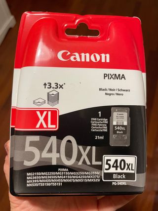 Cartucho tinta CANON 540 XL de segunda mano por 13 EUR en Navia en WALLAPOP