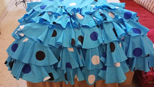 Traje de gitana hecho a mano.