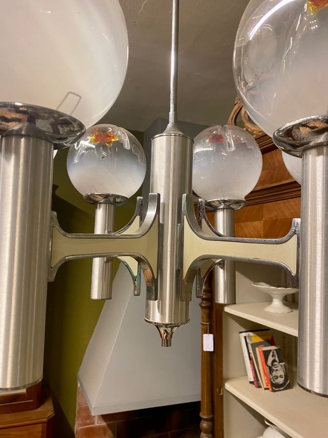 Lámpara años 60.Gaetano Sciolari. Mazzega