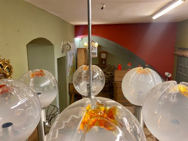 Lámpara años 60.Gaetano Sciolari. Mazzega