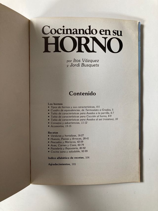 Cocinando en su horno