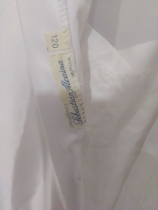 Vestido 1 comunión lazo rosa talla 120