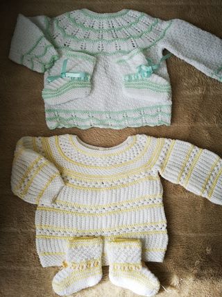 Ropa bebe niño o niña 1 a 2 meses hechos a mano de segunda mano por 8 EUR  en Collado Villalba en WALLAPOP