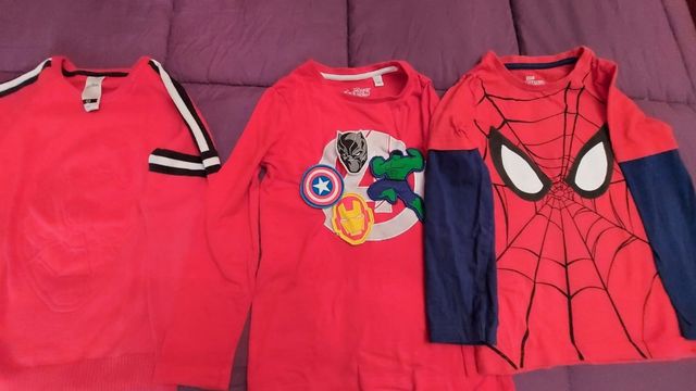 Camisetas niño manga larga. 6-7 años 122 cm.