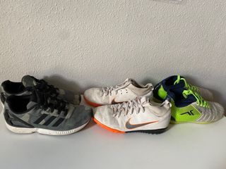 3 pares zapatillas Adidas Nike talla 34-35 de segunda mano por 8 EUR en  Móstoles en WALLAPOP