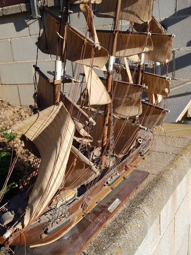 BARCO MADERA ANTIGUO FRagata siglo xvIII