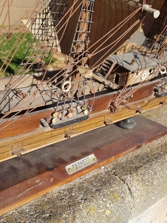 BARCO MADERA ANTIGUO FRagata siglo xvIII