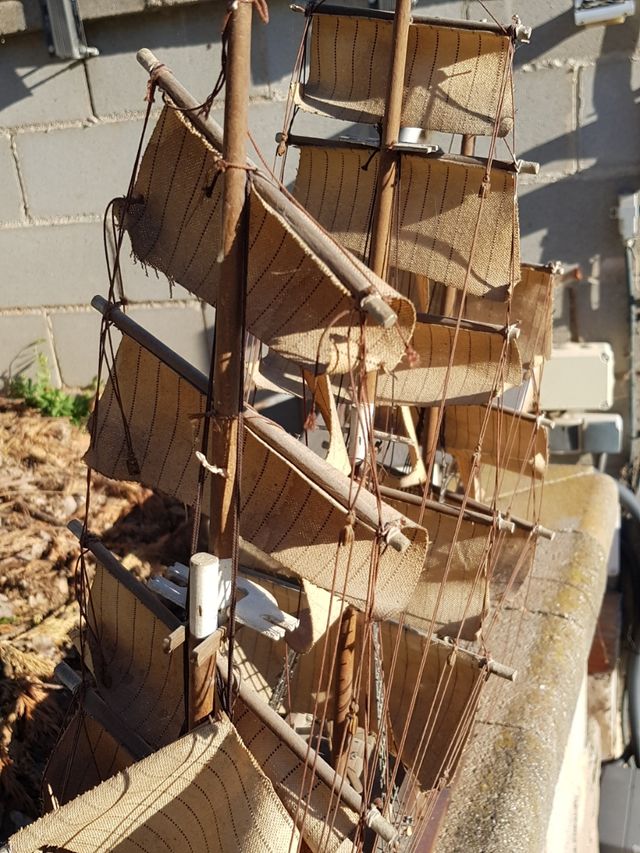 BARCO MADERA ANTIGUO FRagata siglo xvIII