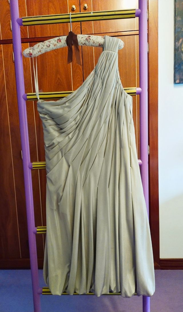 vestido fiesta cocktail drapeado Studio Classic