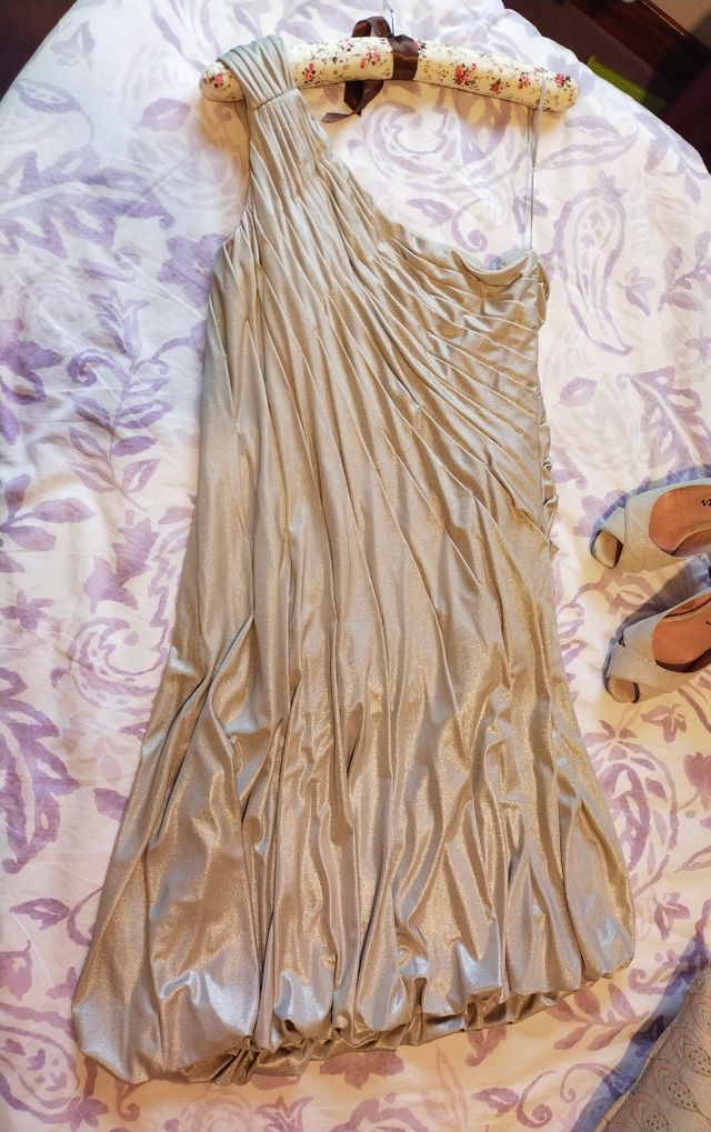 vestido fiesta cocktail drapeado Studio Classic