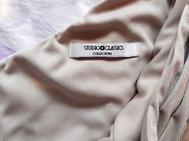 vestido fiesta cocktail drapeado Studio Classic