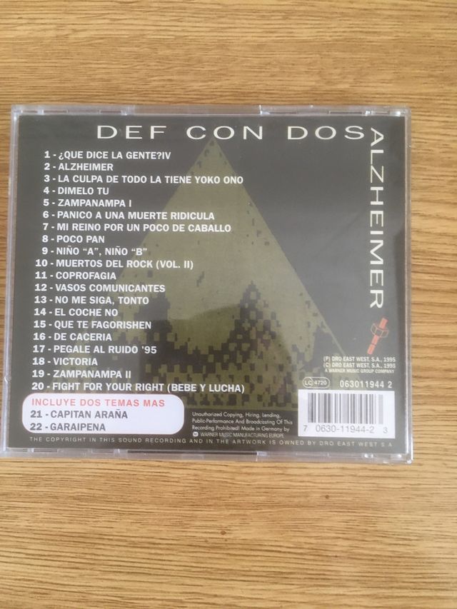 CD Def Con Dos - Alzheimer