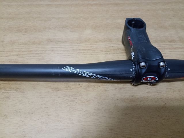 conjunto nuevo carbono mate manillar y potencia