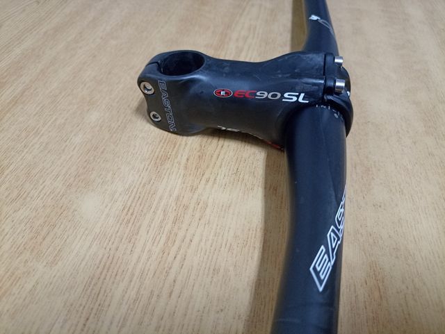 conjunto nuevo carbono mate manillar y potencia