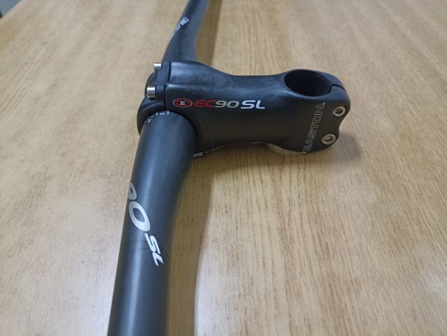 conjunto nuevo carbono mate manillar y potencia