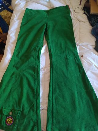 Pantalón campana de pana Pho en verde de segunda mano por 12 EUR en  Valladolid en WALLAPOP
