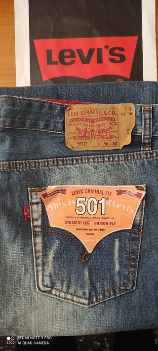 Levis 501 w36 L32 de segunda mano por 25 EUR en Albacete en WALLAPOP
