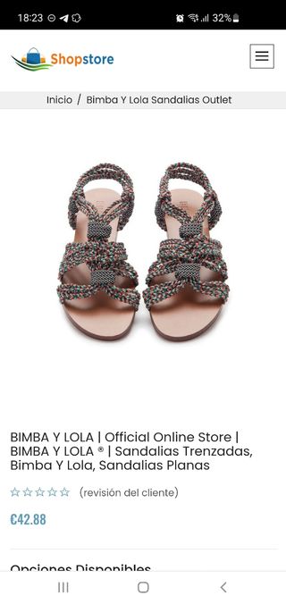 BIMBA Y LOLA Sandalias planas trenzadas 35 de segunda mano por 25 EUR en  Madrid en WALLAPOP
