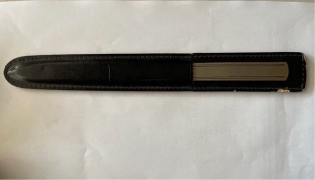 ABRECARTAS METAL DORADO VINTAGE+FUNDA CUERO