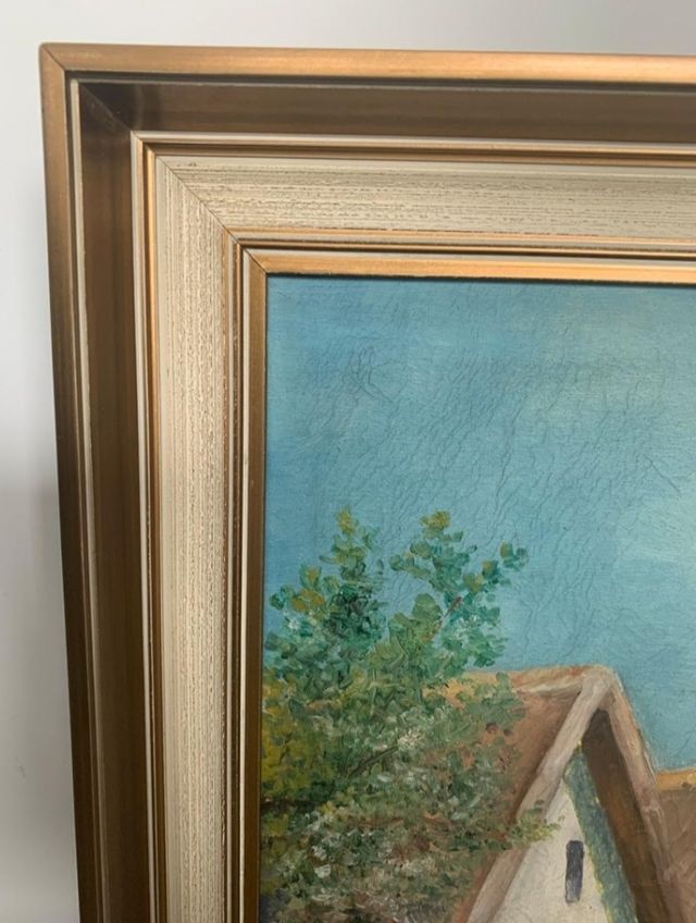 Óleo costumbrista. Paisaje Valenciano