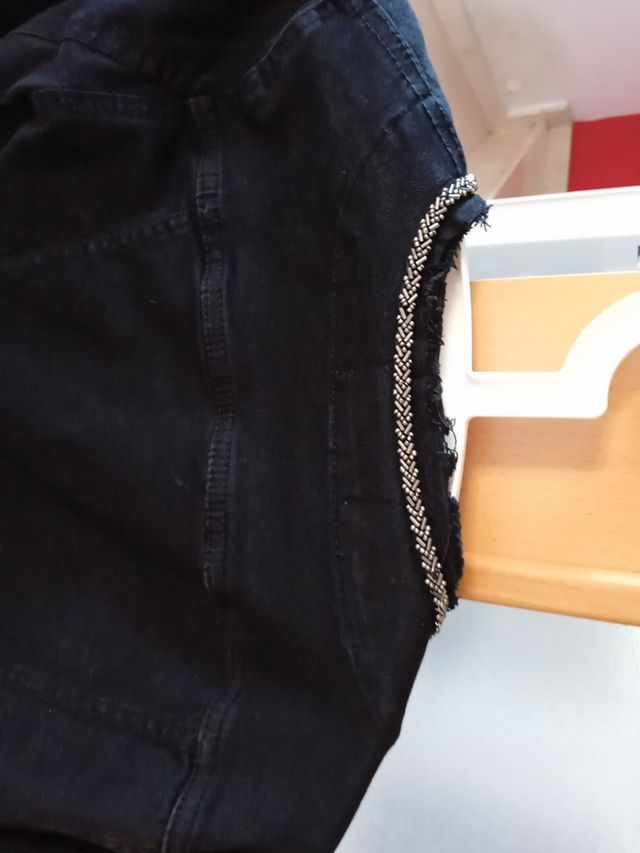 CazadoraTejana negra Mango Talla S