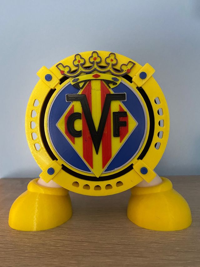 Soporte Alexa con escudo Villarreal cf