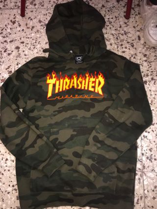 Sudadera thrasher militar de segunda mano por 70 EUR en Mercado Parque  Corredor del Henares en WALLAPOP