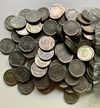 Lote 10 Monedas 200 Pesetas 1986-1987-1988