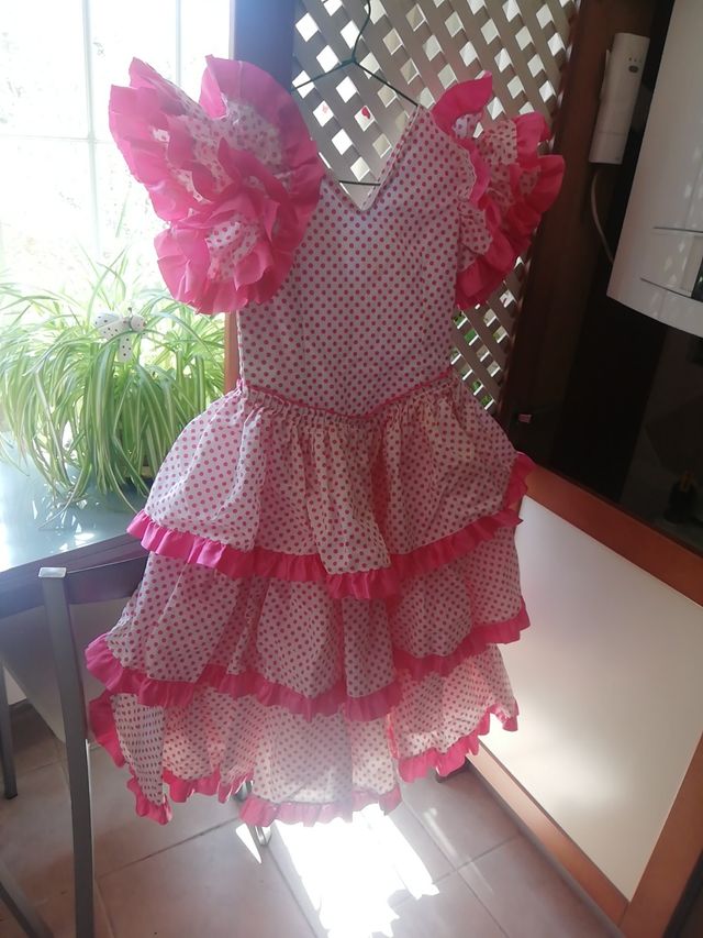 Traje niña flamenca . impecable