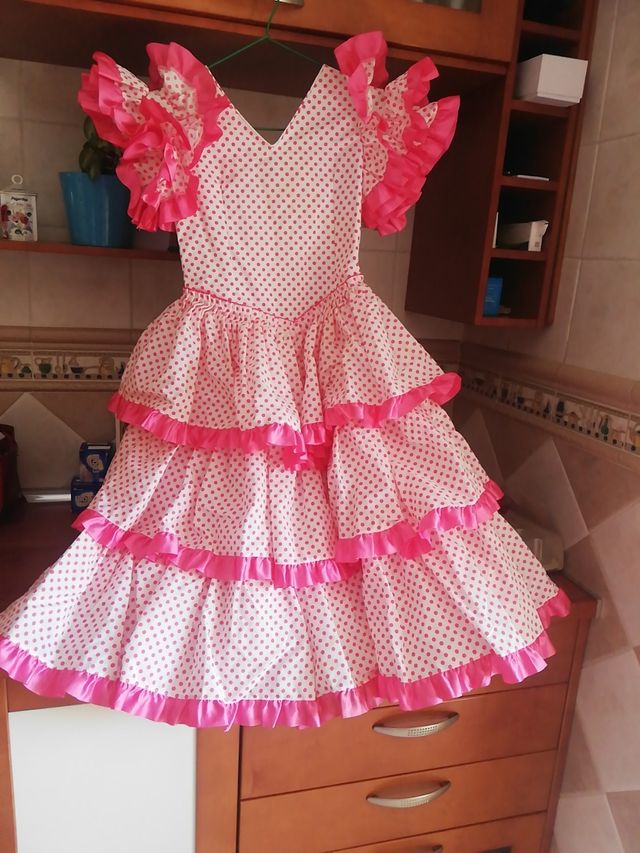 Traje niña flamenca . impecable