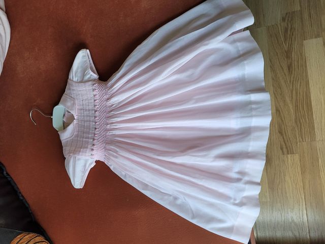 CHOLLO  !!  VESTIDO ARTESANAL MUSELINA ROSA