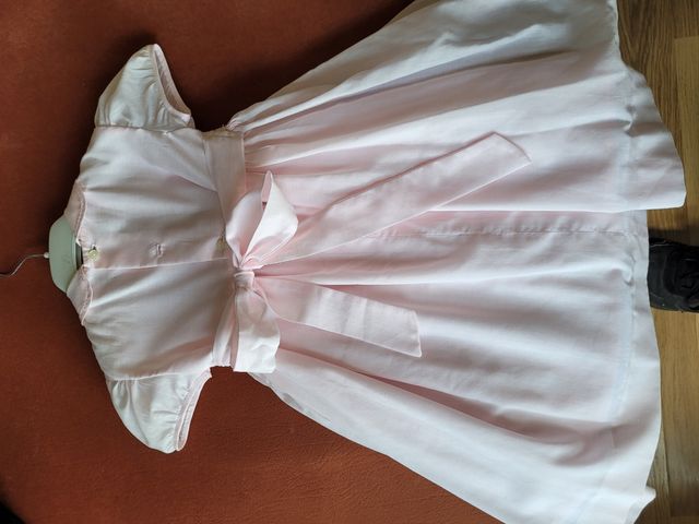 CHOLLO  !!  VESTIDO ARTESANAL MUSELINA ROSA