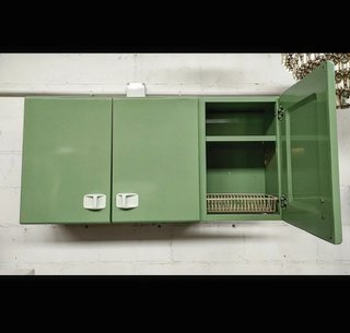Mueble platero metálico verde