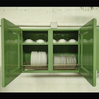 Mueble platero metálico verde