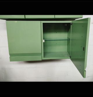 Armario de cocina metálico de 2 puertas