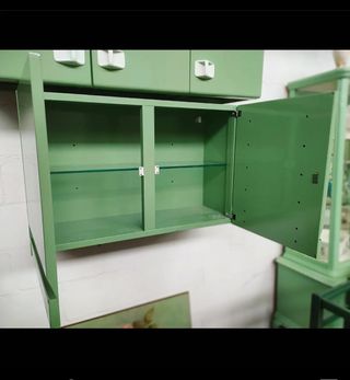 Armario de cocina metálico de 2 puertas