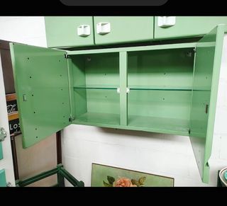 Armario de cocina metálico de 2 puertas