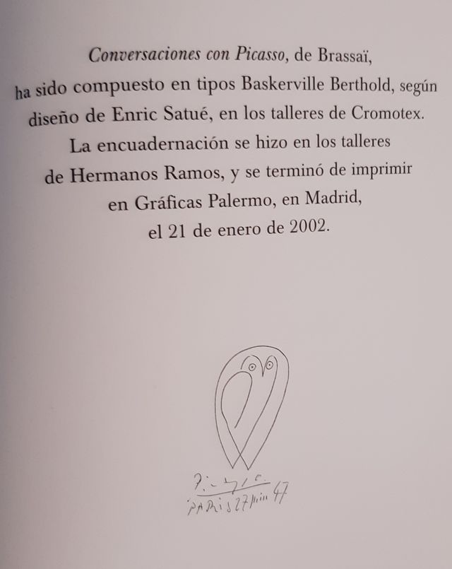 CONVERSACIONES CON PICASSO, POR SU AMIGO BRASSAÏ