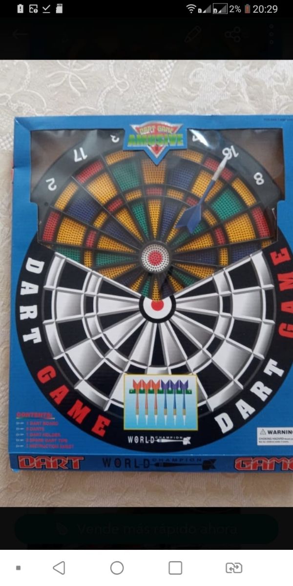 juego de dardos infantil