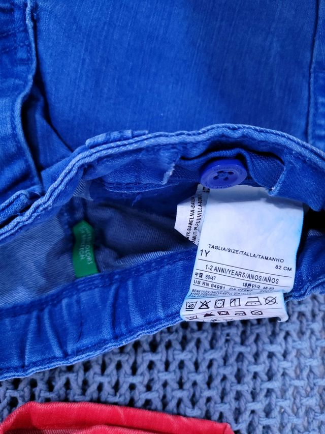 2 pantalones cortos niño BENETTON 1 año