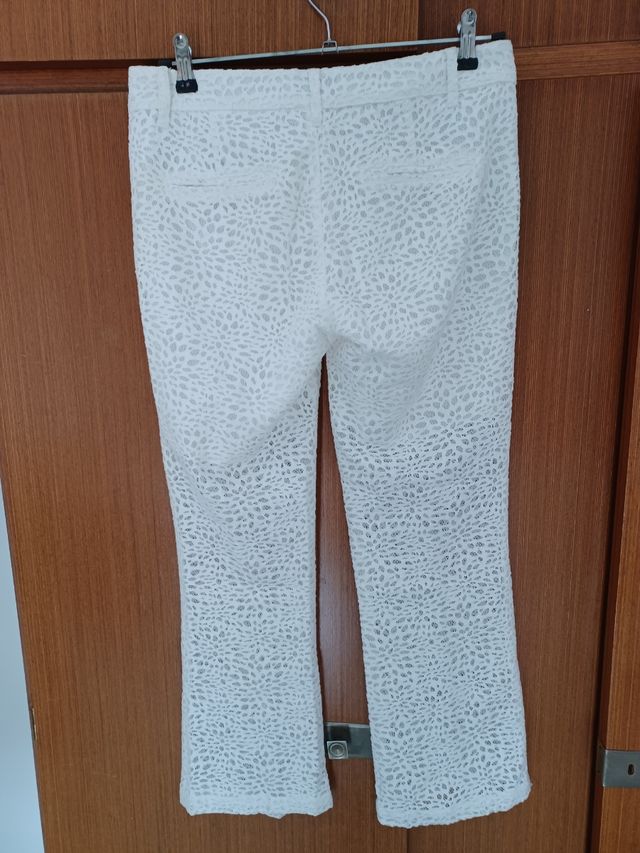 LOCURA HOY! Pantalón blanco encaje Liu jo T.40