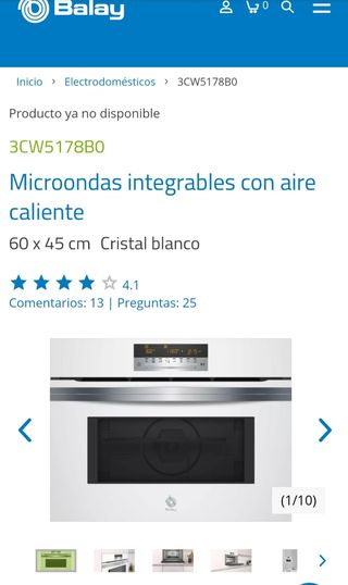 Horno \\/ Microhondas Balay 45cm de segunda mano por 335 EUR en Pamplona en  WALLAPOP
