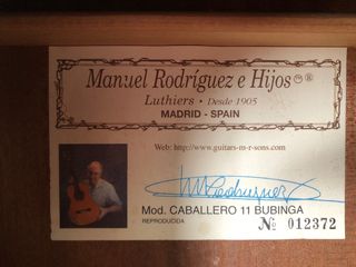 Guitarra Manuel Rodríguez de segunda mano por 150 EUR en Paterna en WALLAPOP