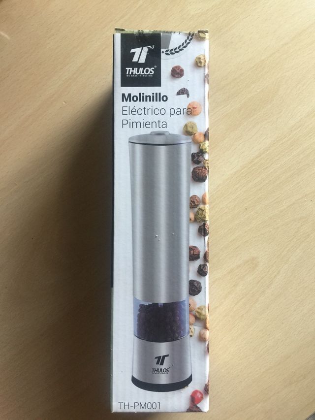 Molinillo eléctrico con luz para pimienta