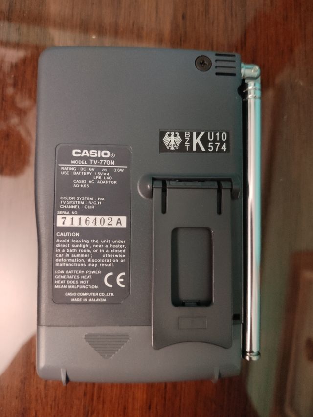 Televisor TV portátil Casio 2,3''