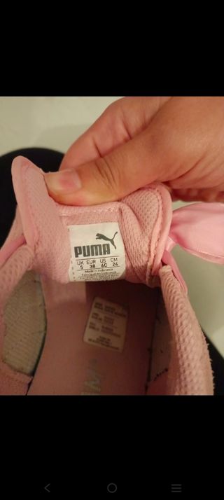 Zapatillas puma Lazo rosa de segunda mano por 10 EUR en La Algaba en  WALLAPOP