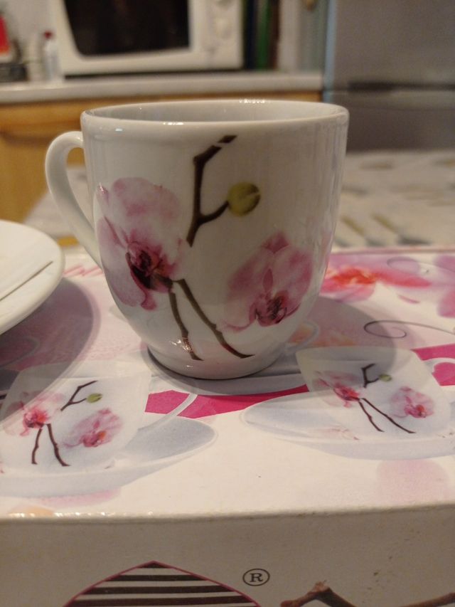 6 tazzine con piattino