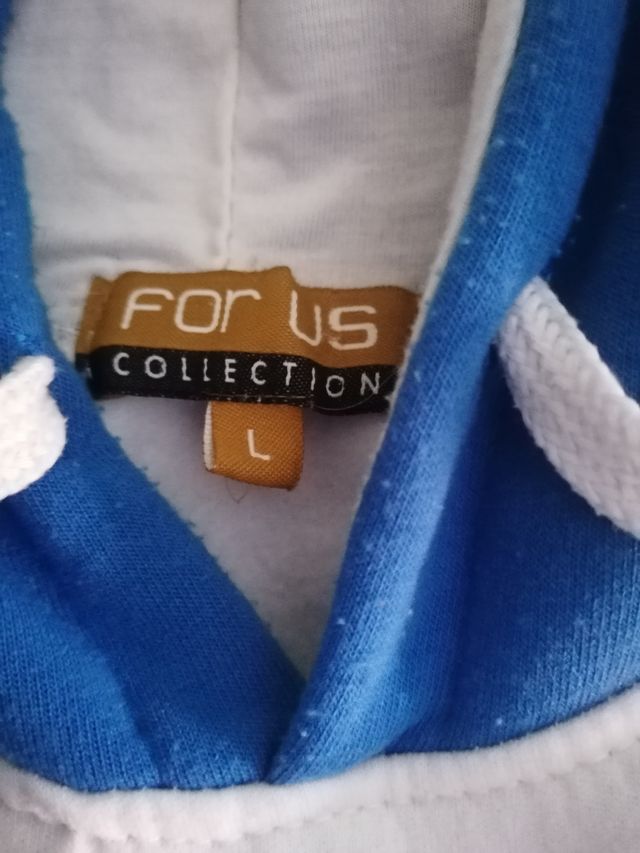 sudadera gorda blanca sport talla L