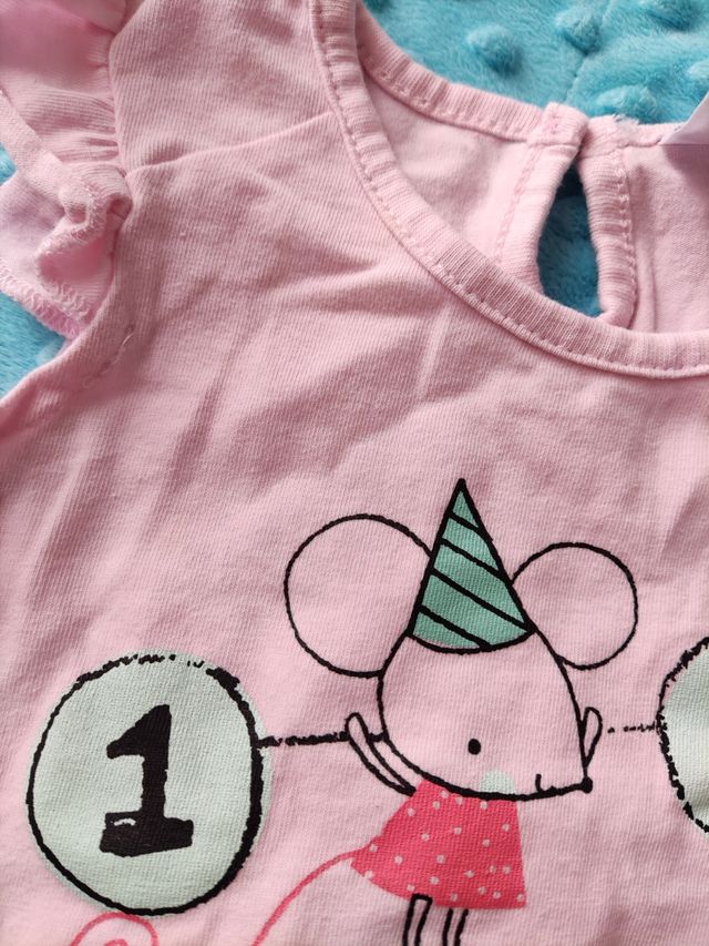 camiseta de volantes niña 3-6 meses